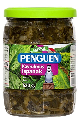 Penguen ペンギン 炒めほうれん草の瓶詰め 520g トルコ産 無添加 Kavrulmus Ispanak Spinach