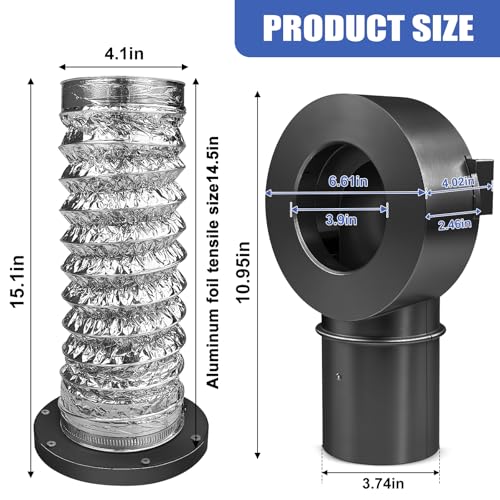 Image of 90 Magnetic Dryer Vent Coupler,Magnetic Dryer Vent Coupling 90-Degree Elbow with Strong Self-connection