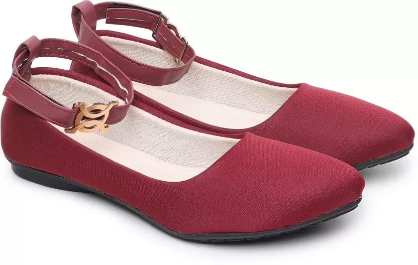 SABA COLLECTION Women Ballet Flats Ballet Flats (Maroon, Numeric_3) (B0C8ZG2S37) Amazon Price History, Amazon Price Tracker