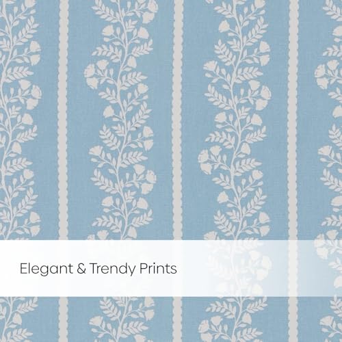 Image of haus & kinder Digital Printed Cotton Door Curtains 7 Feet Long Pack of 2 Door Curtains, 7 Feet Curtains for Door (Vineway, Blue 130x213 CM)