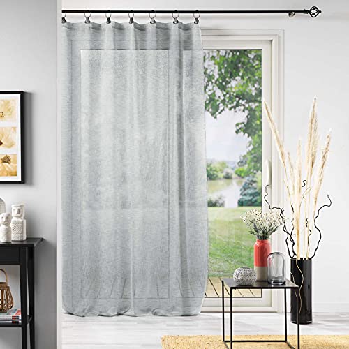 CDaffaires Linka - Visillo (140 x 240 cm), color gris claro