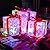 Hourleey Set of 3 Christmas Lighted Gift Boxes, Pre-lit 60 LED Light Up Present Boxes Ornament Decorations for Indoor Outdoor Xmas Tree Home Yard Lawn Decor (Multicolor)