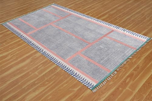 Alfombra pasillo de 2.6 x 4 pies lavable de algodón para cocina y dormitorio 6