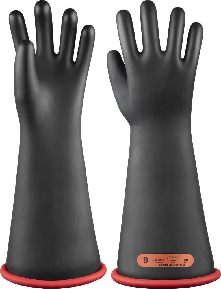 Ironwear 4790 16" inch Electrical-Insulating Rubber Glove Max Voltage 36,000V AC