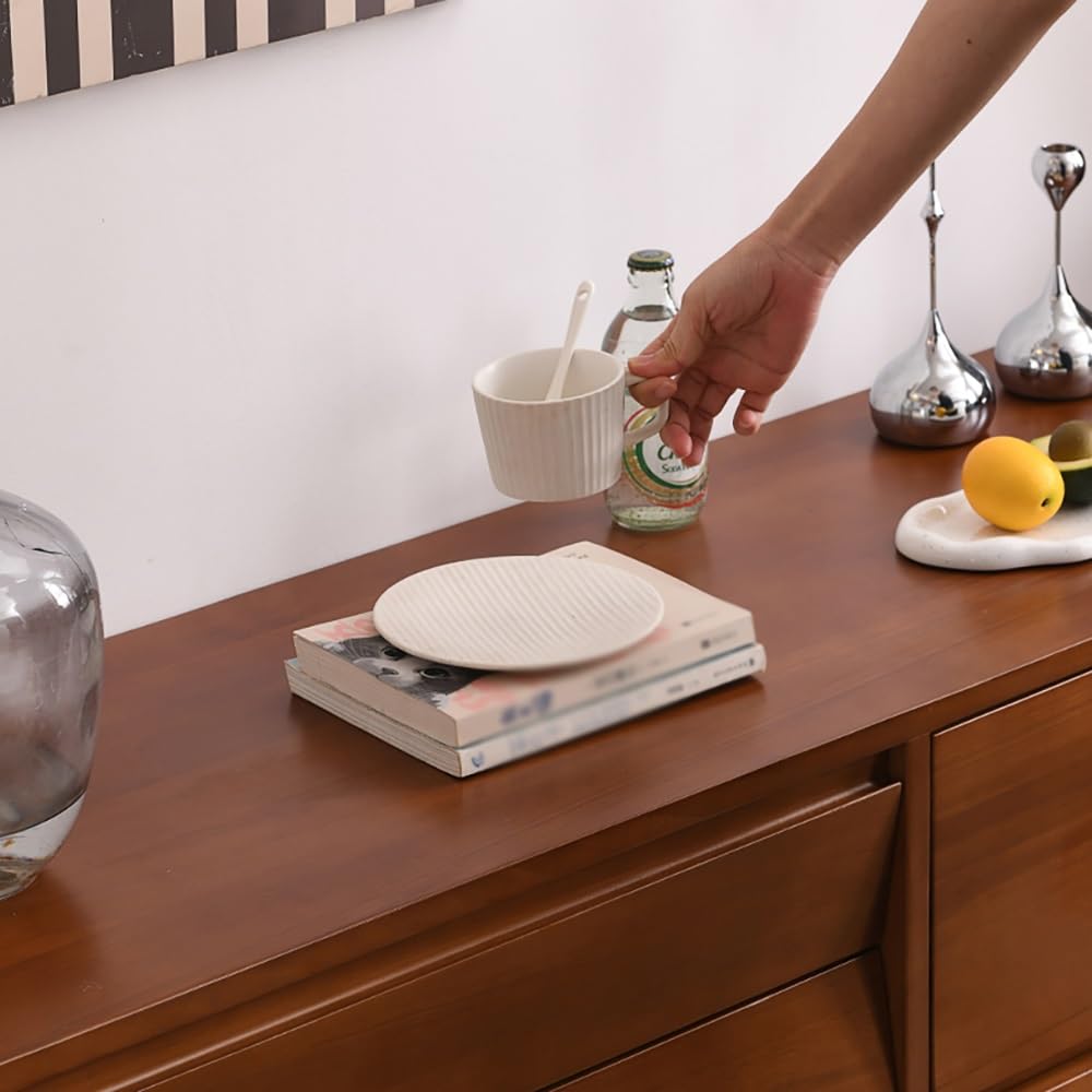 TV-Konsole, Entertainment-Center 180cm Schlichter Massivholz-Wohnzimmerschrank, Retro Unterhaltungszentrum für Zuhause, Vielseitiges Möbel für Hotels & Pensionen TV-Ständer fürs Wohnzimmer