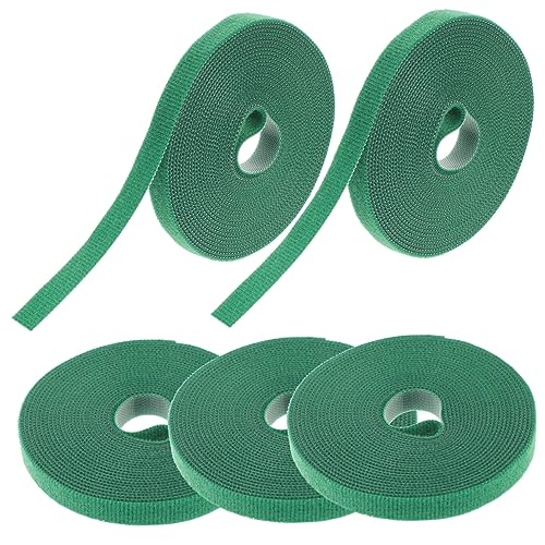Happyyami Cable Management Ties 5 Rolls of Wire Straps Appliance Cord Wrap Organizing Hook Loop Strips