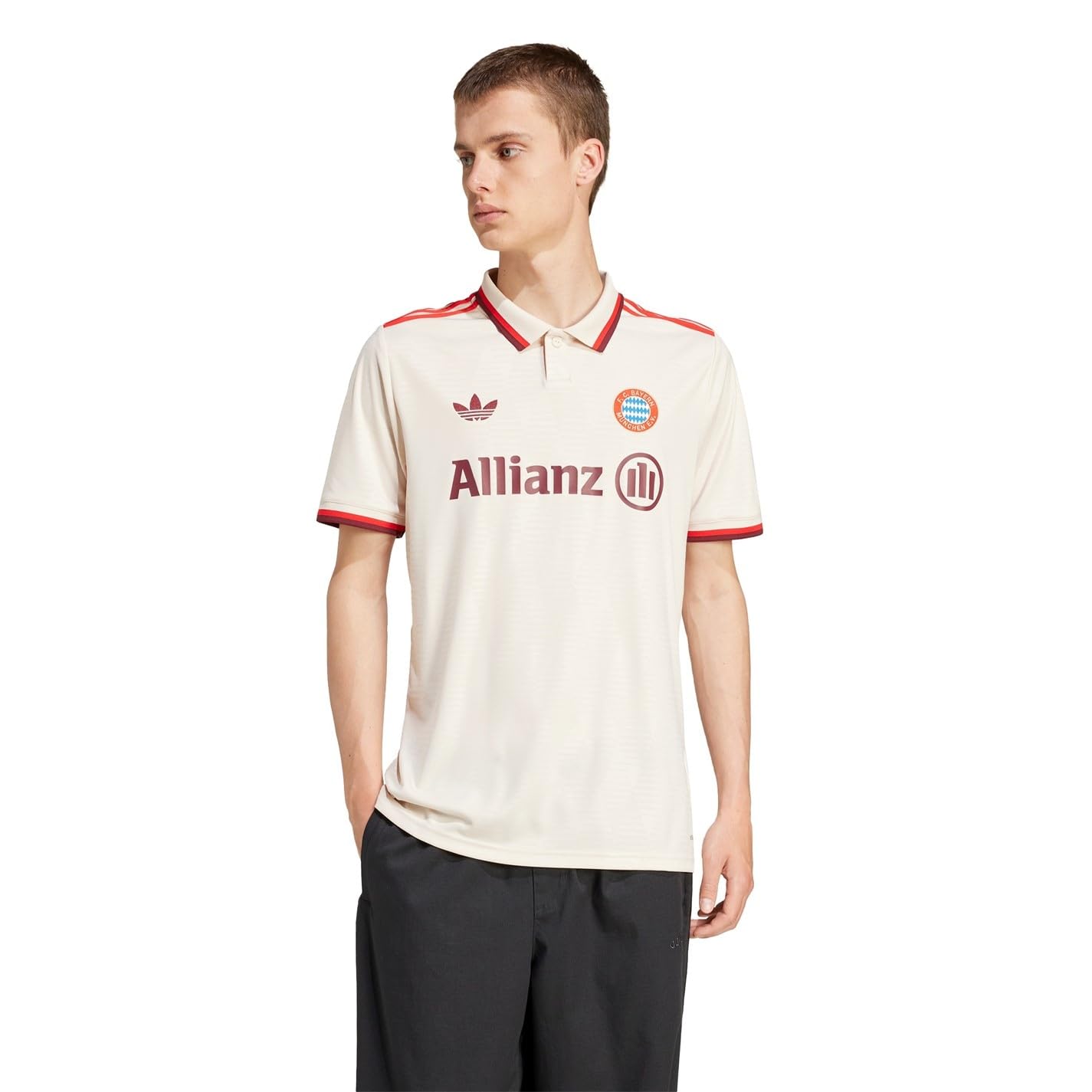 adidas FC Bayern - Maglia da calcio unisex, FCB 3 JSY, colore: Beige