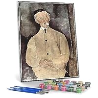 DTAUPREB Malen Nach Zahlen Kit – Amedeo Modigliani Frau Porträt, 40x50 Cm, Mit Farben & Pinsel