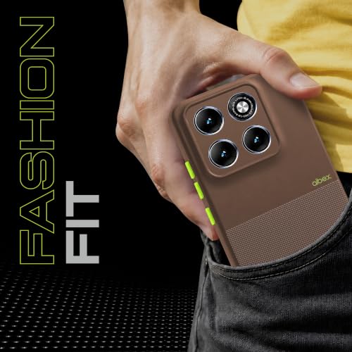 Image of AIBEX Premium Back Cover Case Compatible for Motorola Edge 70 Pro Plus 5G / Motorola Edge 70 Pro 5G|Scratch & Drop Tested Shockproof Matte Texture Case with Soft Microfibre Lining|Slim Fit - Brown