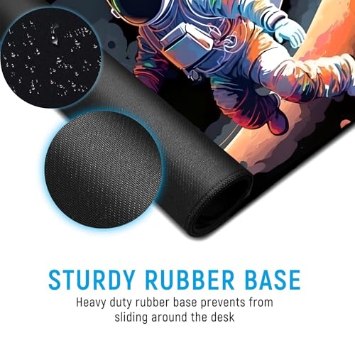 Image of Astro naut XL Extended Gaming Mouse Pad | XXL Large Desk Mat 60x30cm for Laptop & PC | Non-Slip Rubber Base, Waterproof, Durable & Smooth Surface | Office, Gaming & Study