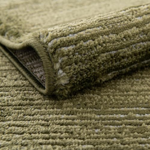 Image of Rugs.com - Finsbury Rug - 7' 1 x 10' Green Easy-Clean Rug - Modern Textured Pile for Living Rooms and Offices