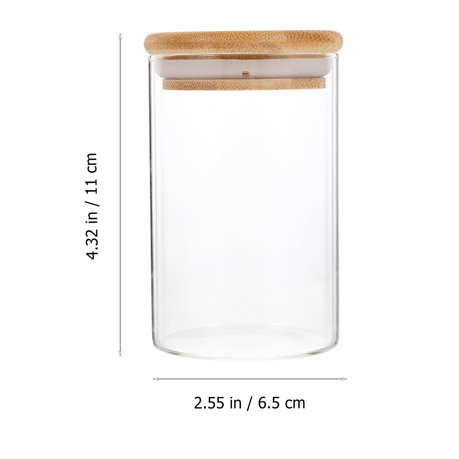 GALPADA Frascos para Especias de Vidrio Transparente Tapa de Bambú y Sello