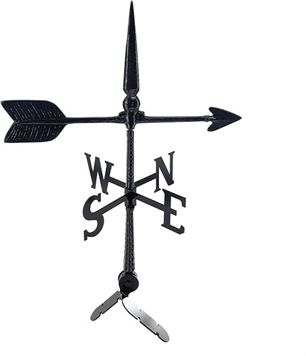 Miniatura 6 de Veleta de aluminio de 24  - Veleta al aire libre con adorno - Decoración de techo de metal - Montaje incluido (4 a elegir) - Veleta de aluminio