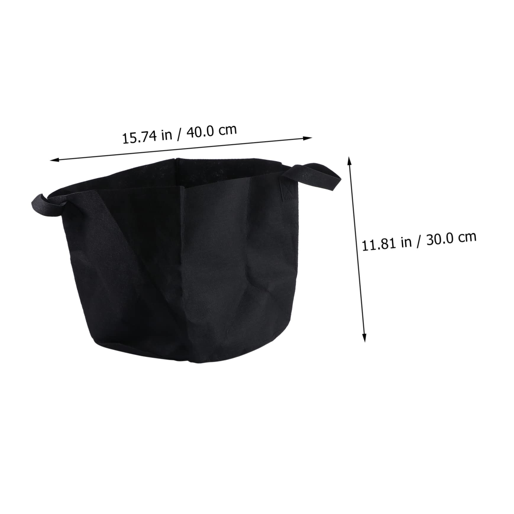 Abaodam Pochette de Plantation en Feutre 40x30cm, Lot de 5 Noir
