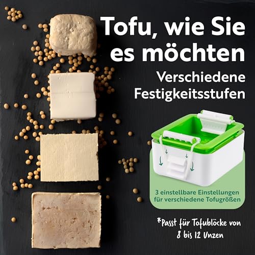 Foto von Tofuture Tofu Press – Das Original, BPA-frei, spülmaschinenfest – Für festeren, schmackhafteren Tofu – Einfach & effizient – Ideal zur Essensvorbereitung – Entwickelt in UK – Für 8-14 oz Tofu