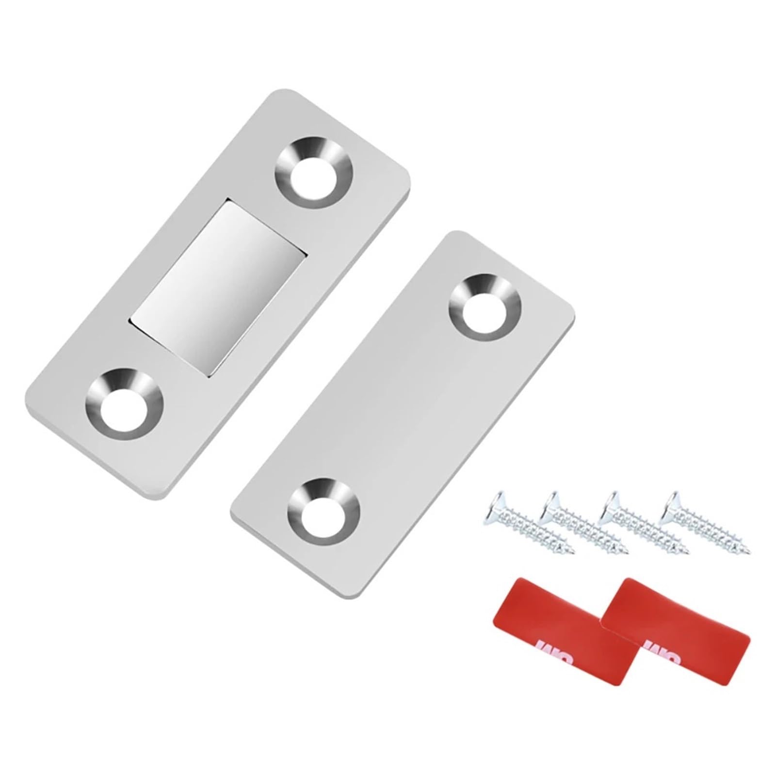 Ppqiru Silver 10Pcs Door Closer Magnetic Catch Latch For Cupboards