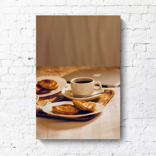 Cuadro de café abstracto moderno sobre lienzo para pared comedor 3