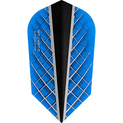 Harrows Quantum X Dart Flights - 100 Micron - Slim - 3D Effect - 1 Set (3) (Aqua Blue)