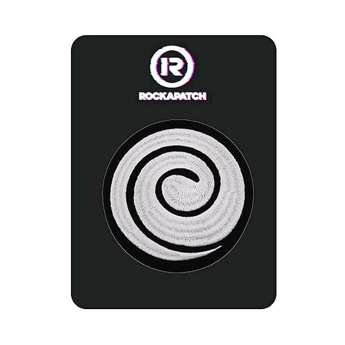 Miniatura 2 de ROCKAPATCH White Spiral Japan Anime Halloween Cosplay Embroidered Iron On Patch