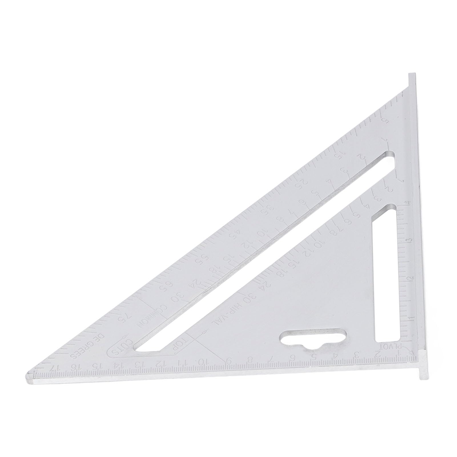 Righello Triangolare in Lega di Alluminio da 7 Pollici con Finitura Nera Opaca, Strumento di misurazione di Alta precisione per la Lavorazione del Legno con angolazione Multipla.