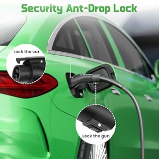 LJH Tesla NACS to J1772 EV Charger Adapter 250V 48Amp High-Power, IP65 Waterproof with Interlock - Compatible with Tesla Wall Connector, Destination & Mobile Chargers