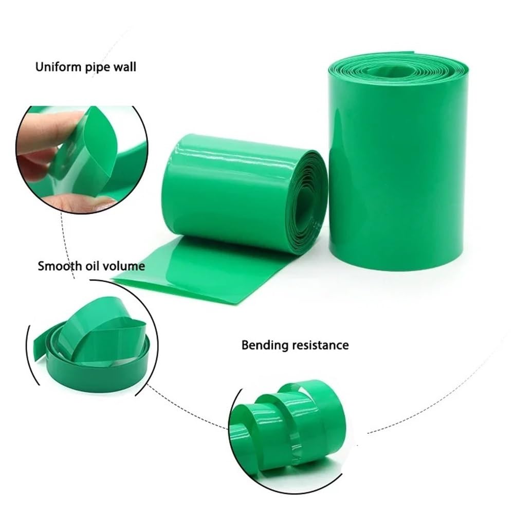 Rurki termokurczliwe klasy morskiej, Zielona rurka termokurczliwa z PVC do 18650 wielu rozmiarów(150MM*95MM*8METERS)