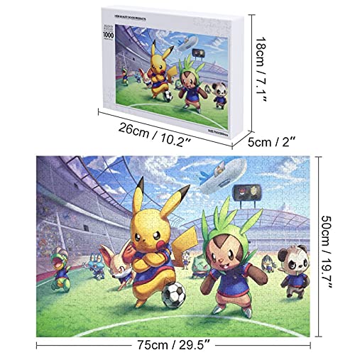 Houten puzzel 1000 PCS voor volwassenen en kinderen,Japanse anime schattige cartoon voetbalspel moeilijke uitdaging… - Image 4