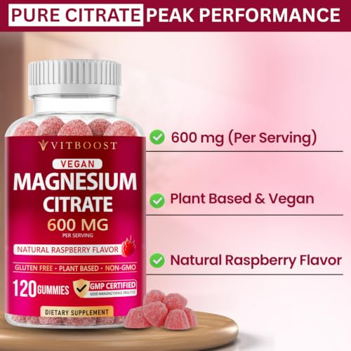 Image of VITBOOST Magnesium Citrate Gummies 600mg - Calm & Relaxation - 120 Count