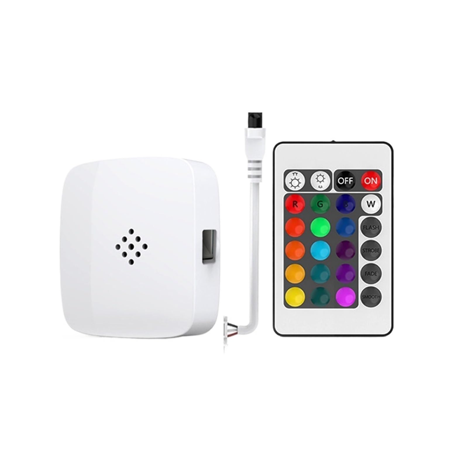 Kontroler do kolorowych taśm świetlnych RGB Wi-Fi z 24 przyciskami wielofunkcyjnymi z podwójną głowicą LED DC12-24V (podwójna głowica WIFI RGB, podwójna głowa)