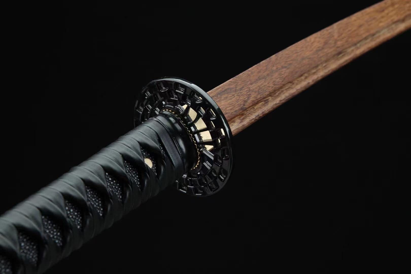 Katana De Entrenamiento Japonesa De 105 Cm,​​Espadas Samurai De Palisandro Natural Con Vaina,Bokken Hecho A Mano Para Cosplay,Exhibición De Colección,Decoración Del Hogar,Regalos,Kendo,Práctica Iaido