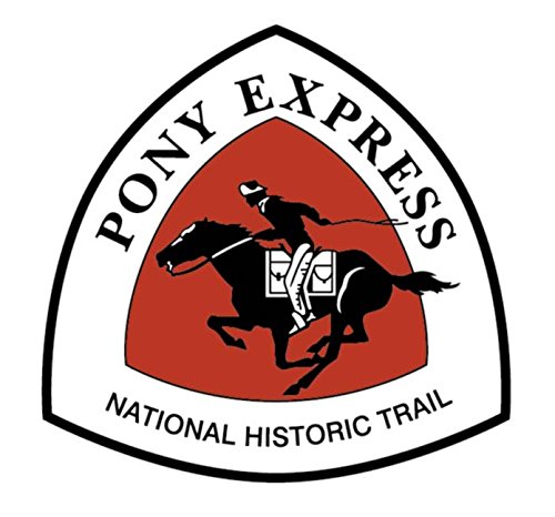 Pony Express Historic Trail Full Color - 5" Vinyl Decal for Car, Macbook, or Other Laptop