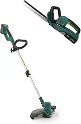 Combo Aparador de Grama + Aparador de Cerca Viva com Bateria 24V Lítio