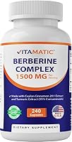 Vista 1 de Vitamatic Berberina con canela de Ceilán, 1500 mg, 240 cápsulas vegetarianas, sin OMG, sin gluten