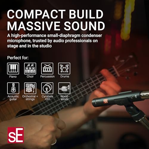 Image of SE ELECTRONICS Matched Pair sE8 Cardioid Capsules for sE8 XLR Small Diaphragm Condenser Microphones - Handcrafted Professional Instrument Microphone Capsules for Drums & Guitar in Studio or on Stage