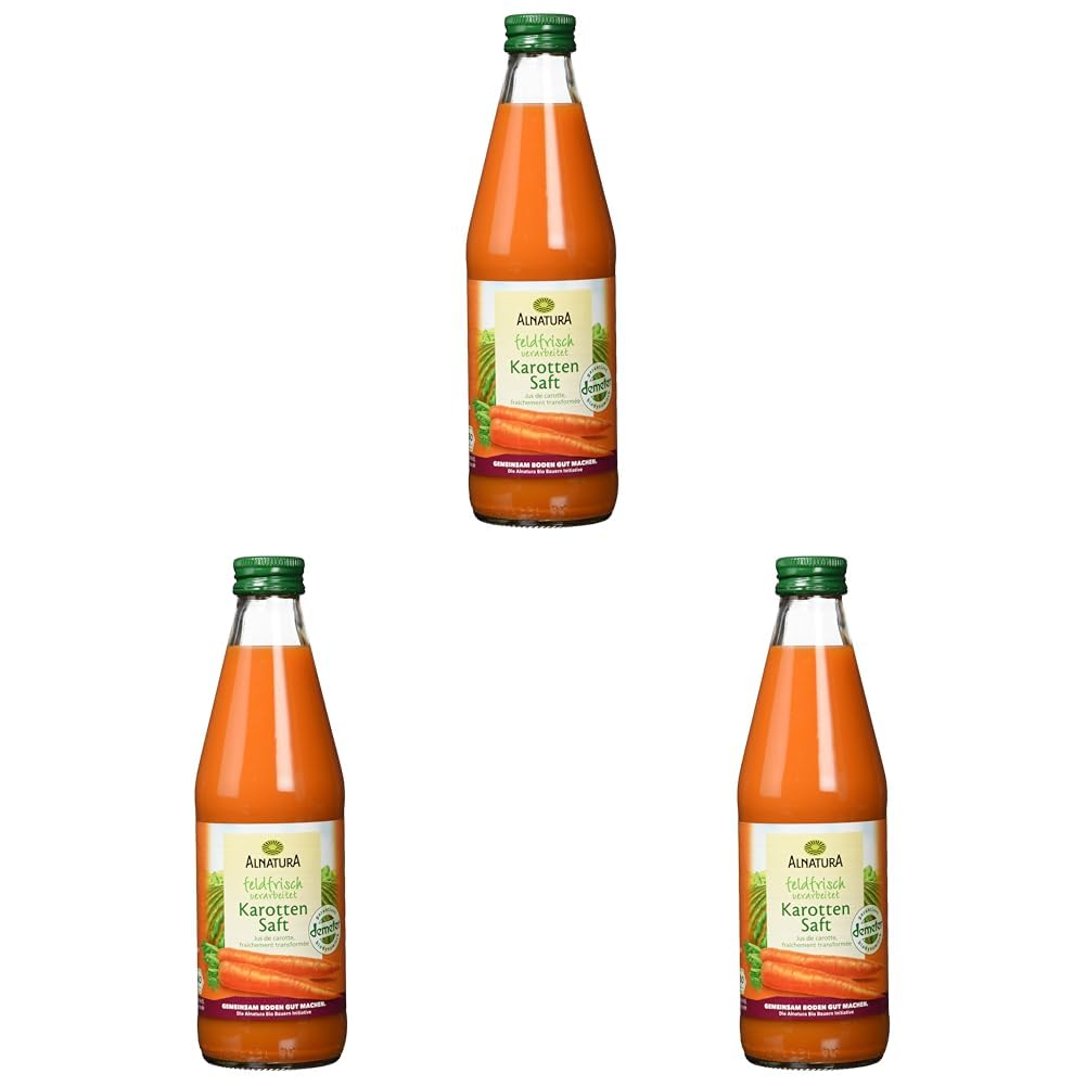 Alnatura Demeter Karottensaft, 330 ml (Packung mit 3)