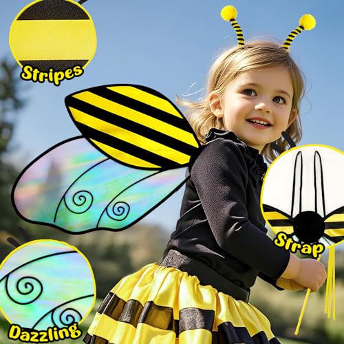 Disfraz de Abeja para Niñas 3-8 años con Alas y Tutu miniatura 3