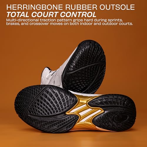 Image of Nivia Stormbreaker Basketball Shoes for Men, Spacer Mesh TPU Upper, TPU Shank Stability and Herringbone Rubber Outsole for Indoor and Outdoor Court Play
