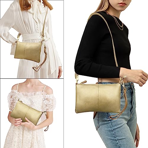 Image of Beurlike Leather Wristlet Wallet Clutch Purses For Women Small Crossbody Phone Bags