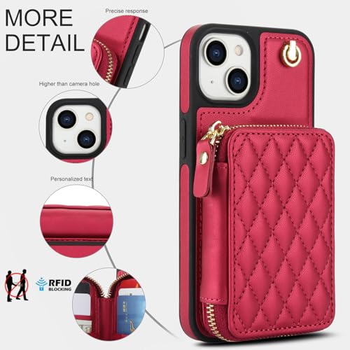 Coque iPhone 15 blocage RFID et étui portefeuille avec béquille