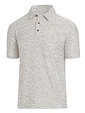 COSSNISS Men's Dry Fit Golf Polo Shirt (X-Large, Khaki)
