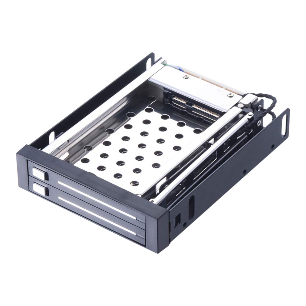 Dual Bay 2.5" Inch SATA III Hard Drive HDD & SSD Tray Caddy Internal Mobile Rack Enclosure Docking Station Hot Swap