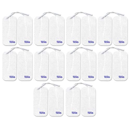 Tens Electrodes, Value Wired Replacement Pads For Tens Units, 20 Tens Unit Electrodes (2In X 4In, 20 Pack) Discount Tens Brand #TOP3