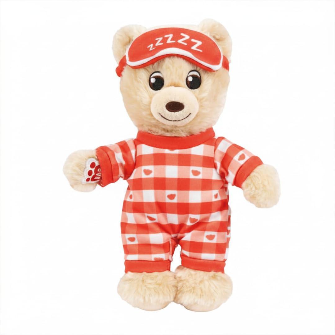 Casdon Build-A-Bear Workshop Mini Red Onesie Outfit - Clothes for 9 Inch (22.9cm) Mini Build-A-Bear - Includes 1 Outfit - Ages 3+