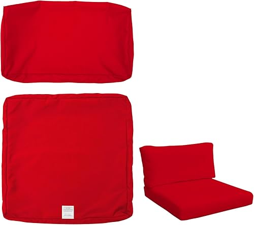 Miniatura 1 de ClawsCover Juego de 2 fundas de repuesto para asiento y respaldo de exteriores para muebles de patio, sofá seccional, duradero, sin decoloración,