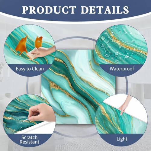 Image of Moroccan Tile Stickers | Waterproof Self Adhesive Peel & Stick Tile Decals for Kitchen Backsplash, Bathroom Wall, Floor, Furniture & Glass (4x4 Inch, Design 63)