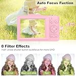 Digital Camera, FHD 4K 48MP Point and Shoot Digital Camera for Kids with 16X Zoom, 32GB Card, Anti-Shake, Compact Small Camera for Teens Boys Girls Beginner Kids Gift - Image 3