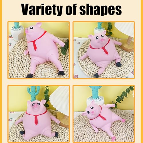 DFADKYWU Schweine Quetschspielzeug, Unbreakable Pig, Anti Stress Schwein, Kreatives Dekompressions Piggy, Pig Fidget Toy, Stress Spielzeug, Anti Stress Spielzeug für Erwachsene und Kinder