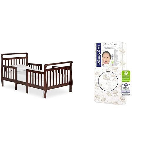 Emma - Cama convertible 3 en 1 para niños pequeños, color espresso, se convierte en dos sillas y mesa y crepúsculo de 5 pulgadas, 88 espirales