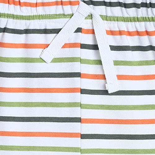 Image of miniklub Infant Boys Multicoloured Striped Cotton Regular Shorts