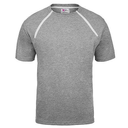 ComfyChemoCHEMOWEAR : Men's Short Sleeve Chemotherapy Port Zipper Shirt …2